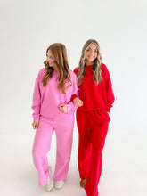 Load image into Gallery viewer, Soft Romance Sweat Set | Ruby Red