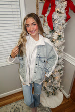 Load image into Gallery viewer, Denim Teddy Jacket