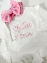 Load image into Gallery viewer, Ruffle Knit Romper | White