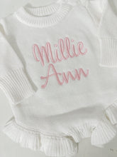 Load image into Gallery viewer, Ruffle Knit Romper | White