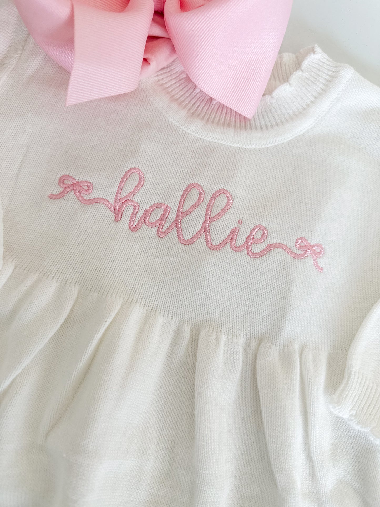 Baby Bow Knit Gown