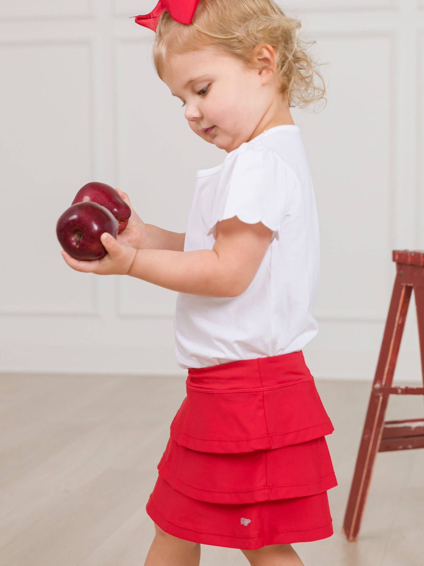 Tiered Active Skort | GIRLS | Red