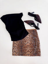 Load image into Gallery viewer, Cheetahlicious Sequin Mini Skirt