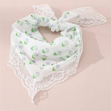 Load image into Gallery viewer, Flowers and Lace Bandana Scarf