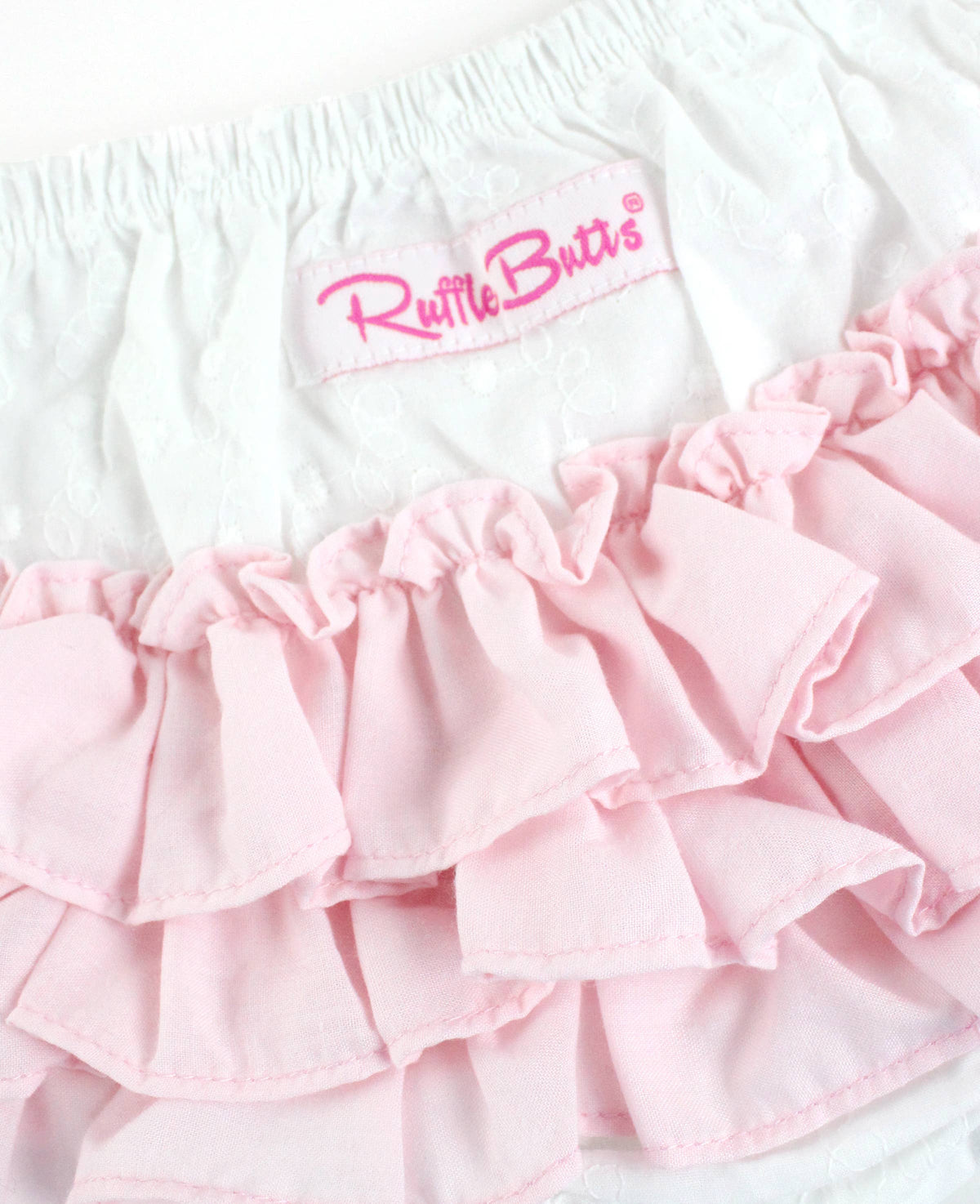 Ruffle Swiss Dot Bloomer Set | White