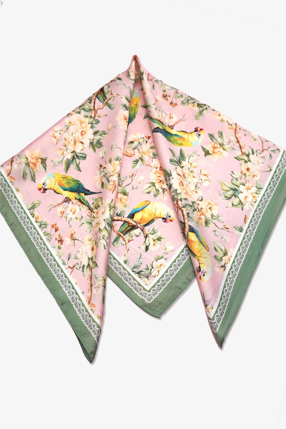 Pink&Green Bandana Scarf