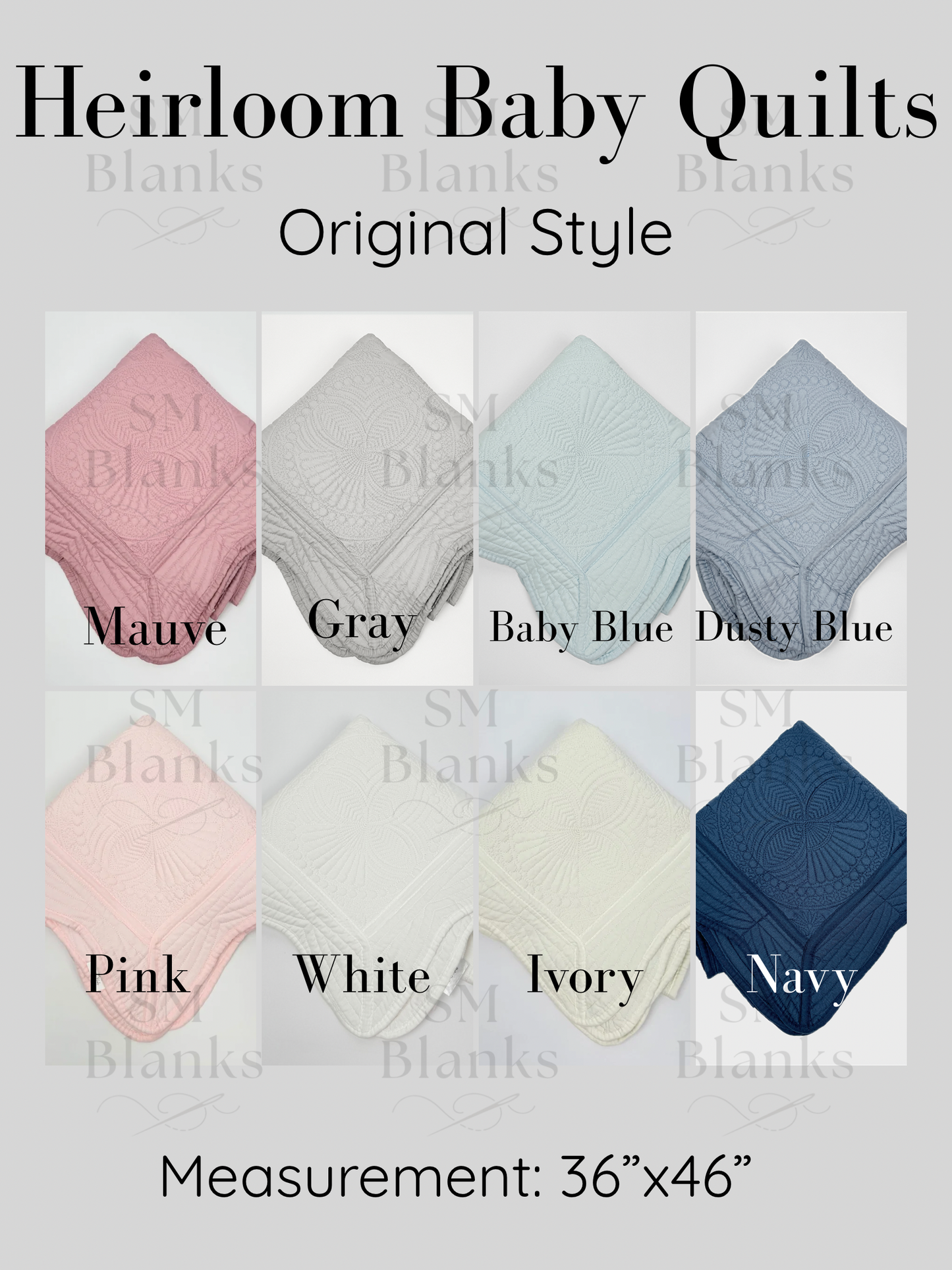 Light Pink Baby Heirloom Quilt