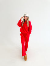 Load image into Gallery viewer, Soft Romance Sweat Set | Ruby Red