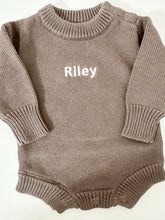 Load image into Gallery viewer, Baby Knit Romper | Mushroom