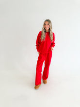 Load image into Gallery viewer, Soft Romance Sweat Set | Ruby Red