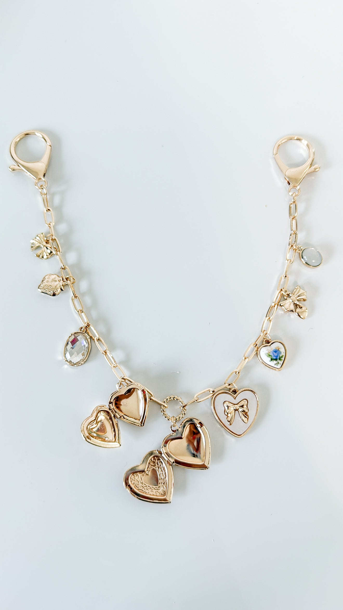 Gold Heart Bag Charm