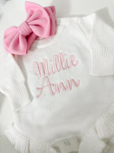 Load image into Gallery viewer, Ruffle Knit Romper | White