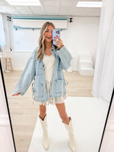 Load image into Gallery viewer, Boyfriend Blue Denim Jacket