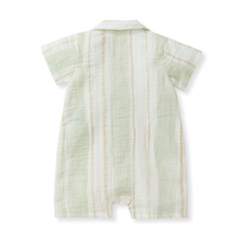 Load image into Gallery viewer, Pacific Stripe Baby Boy Romper