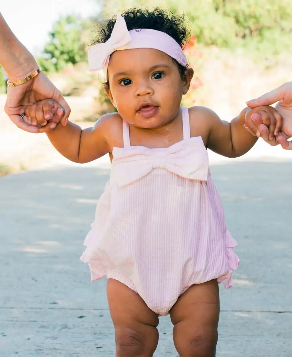Seersucker Bow Romper