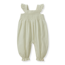 Load image into Gallery viewer, Seersucker Organic Baby Girl Jumpsuit