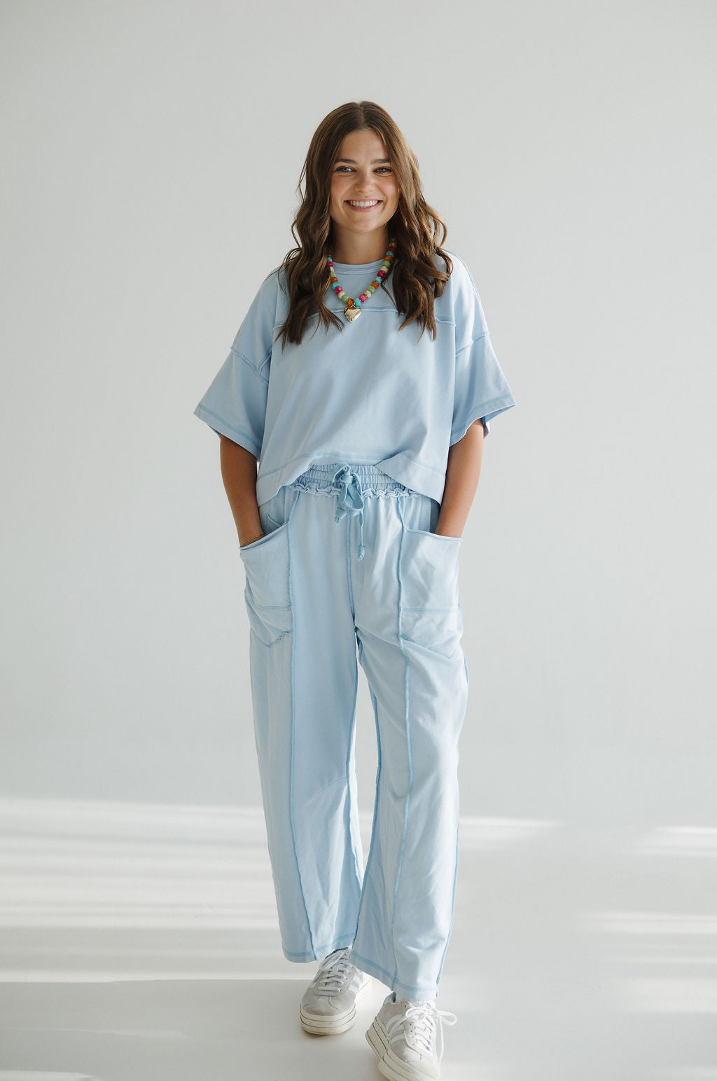 Cropped Easy Set | Blue