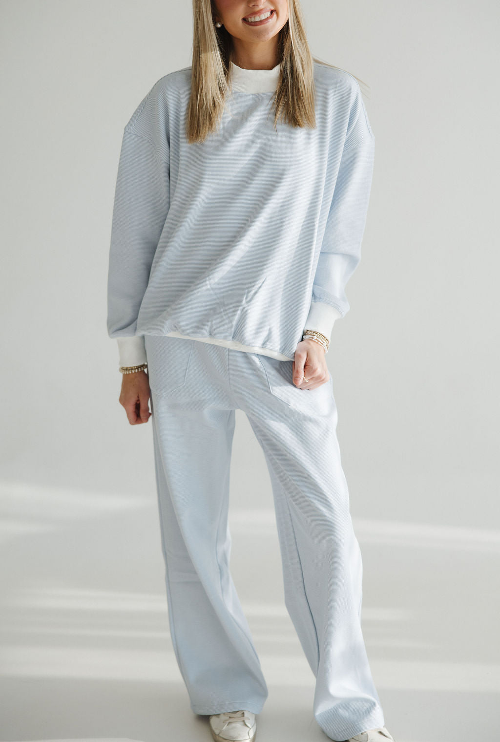 The Parker Stripe Pants | Blue