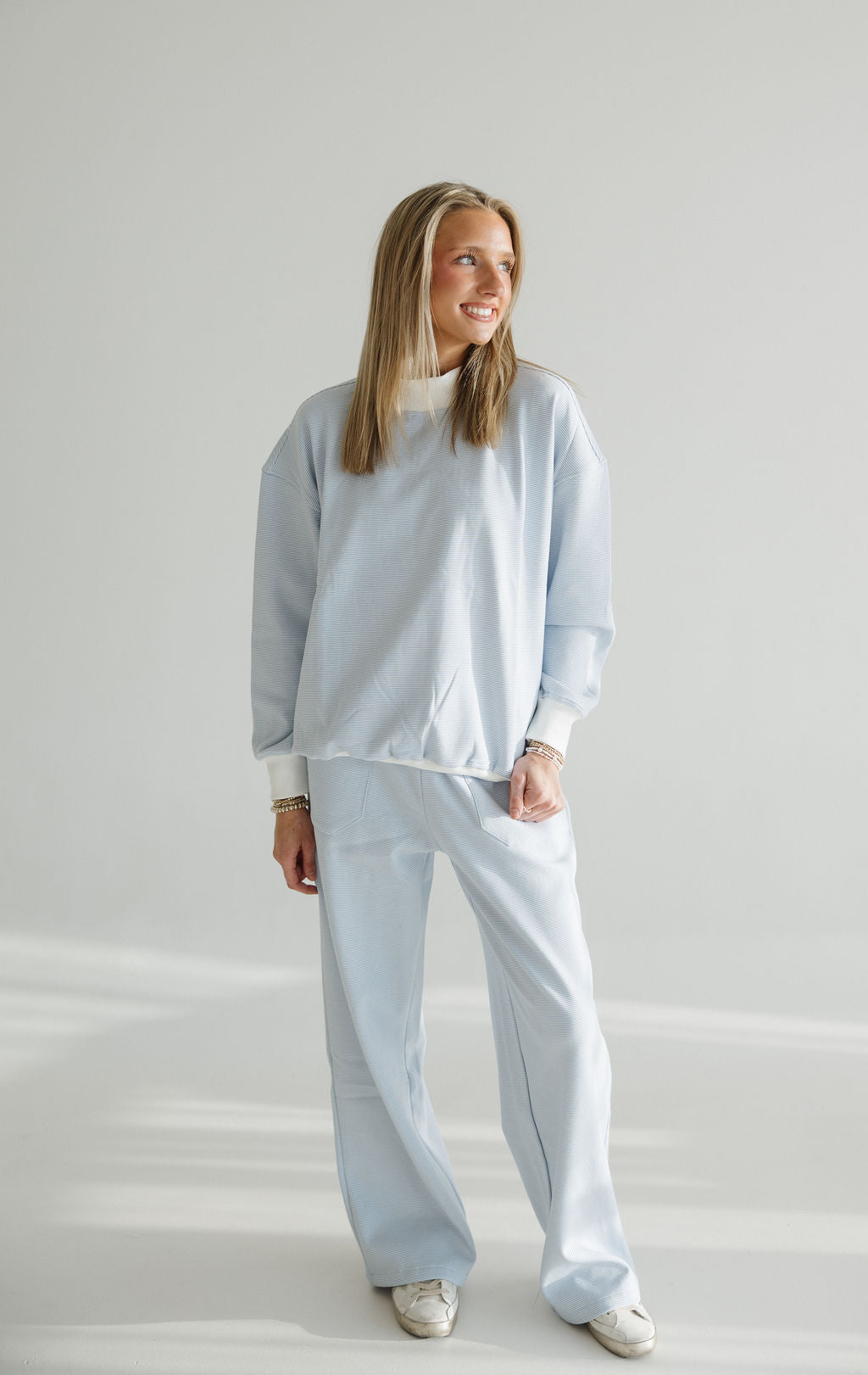 The Parker Stripe Pants | Blue