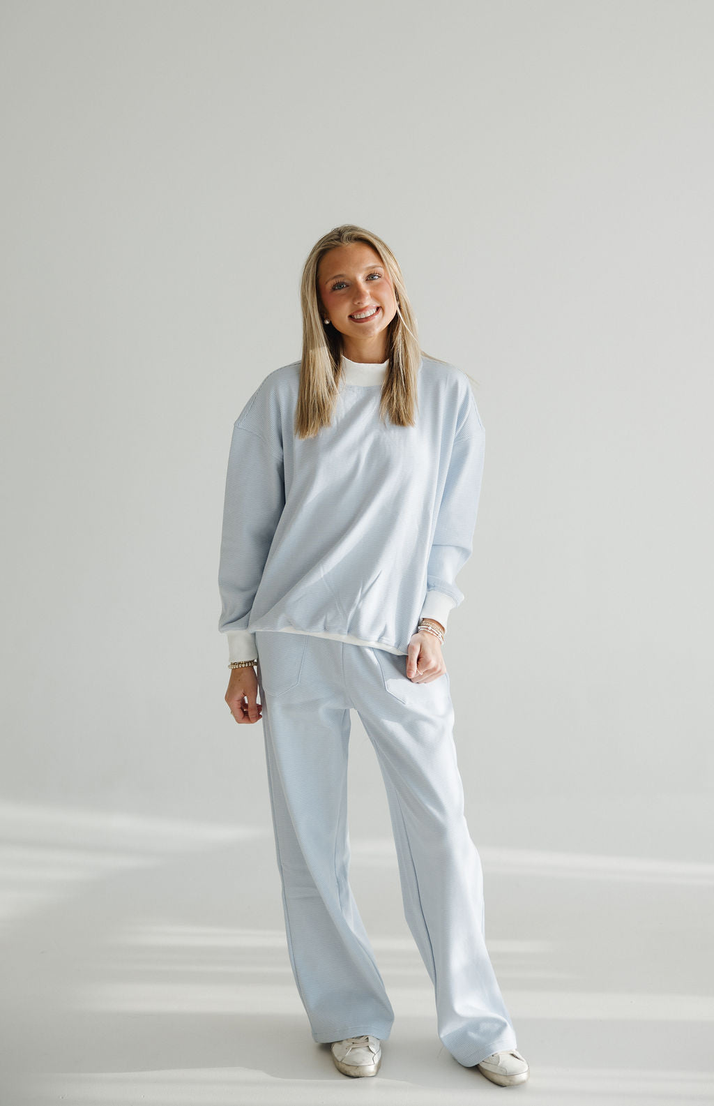 The Parker Stripe Pants | Blue