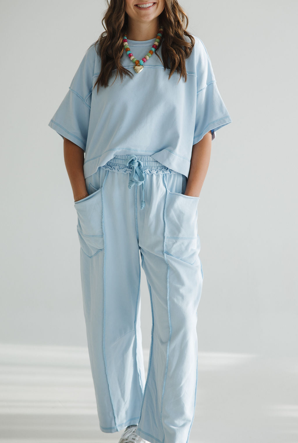 Cropped Easy Set | Blue