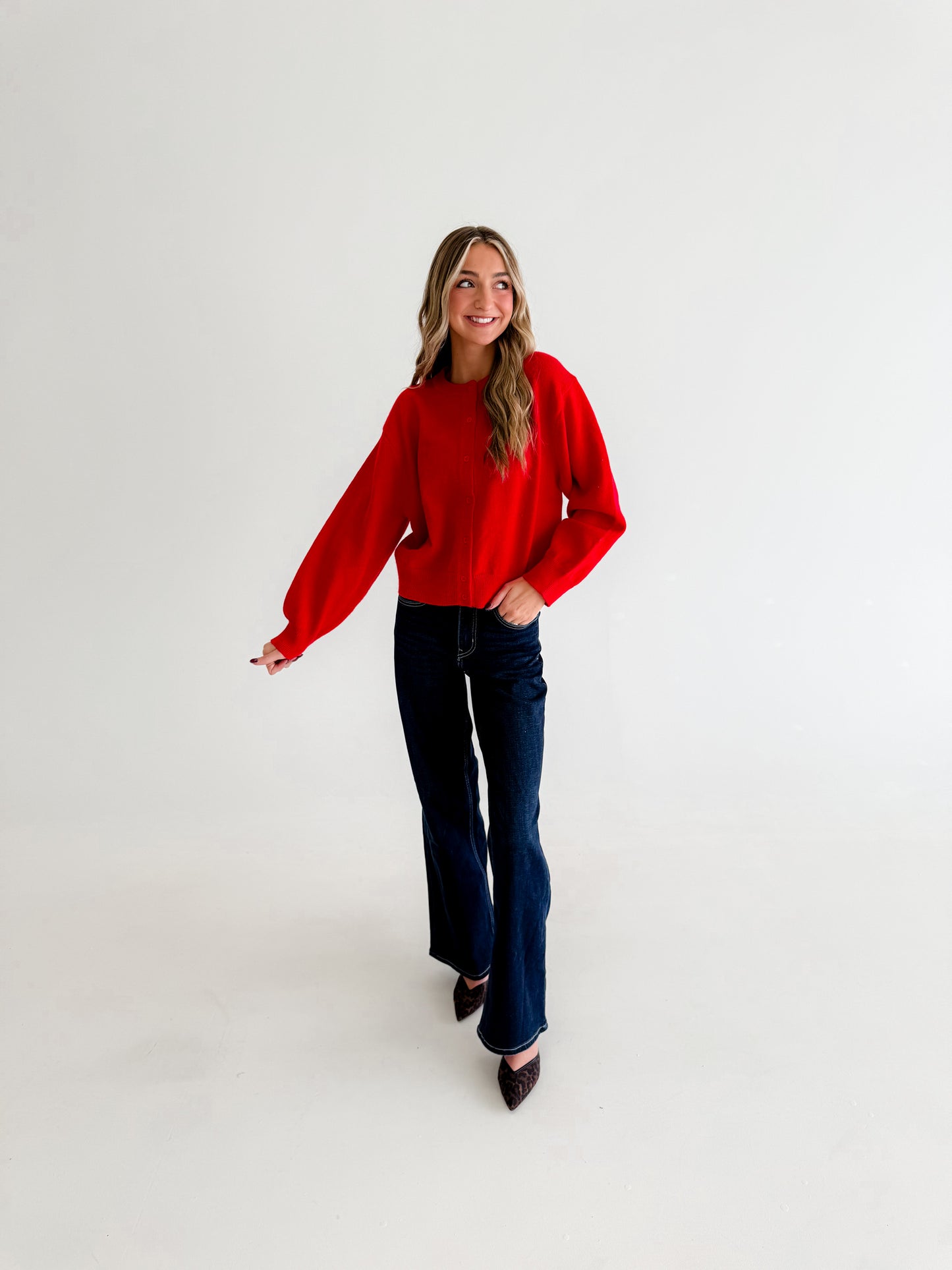 On Cloud 9 Cardi | Red