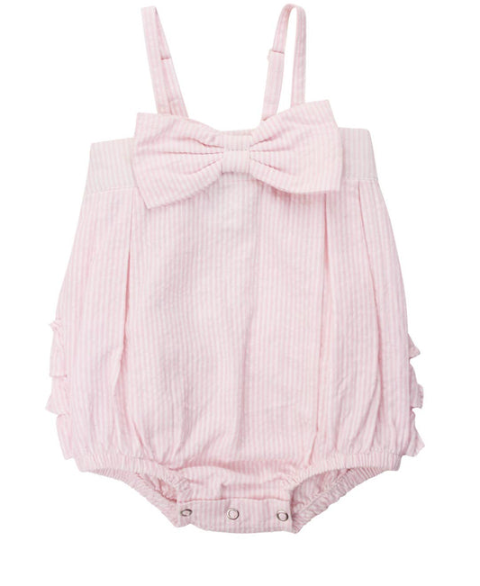 Seersucker Bow Romper