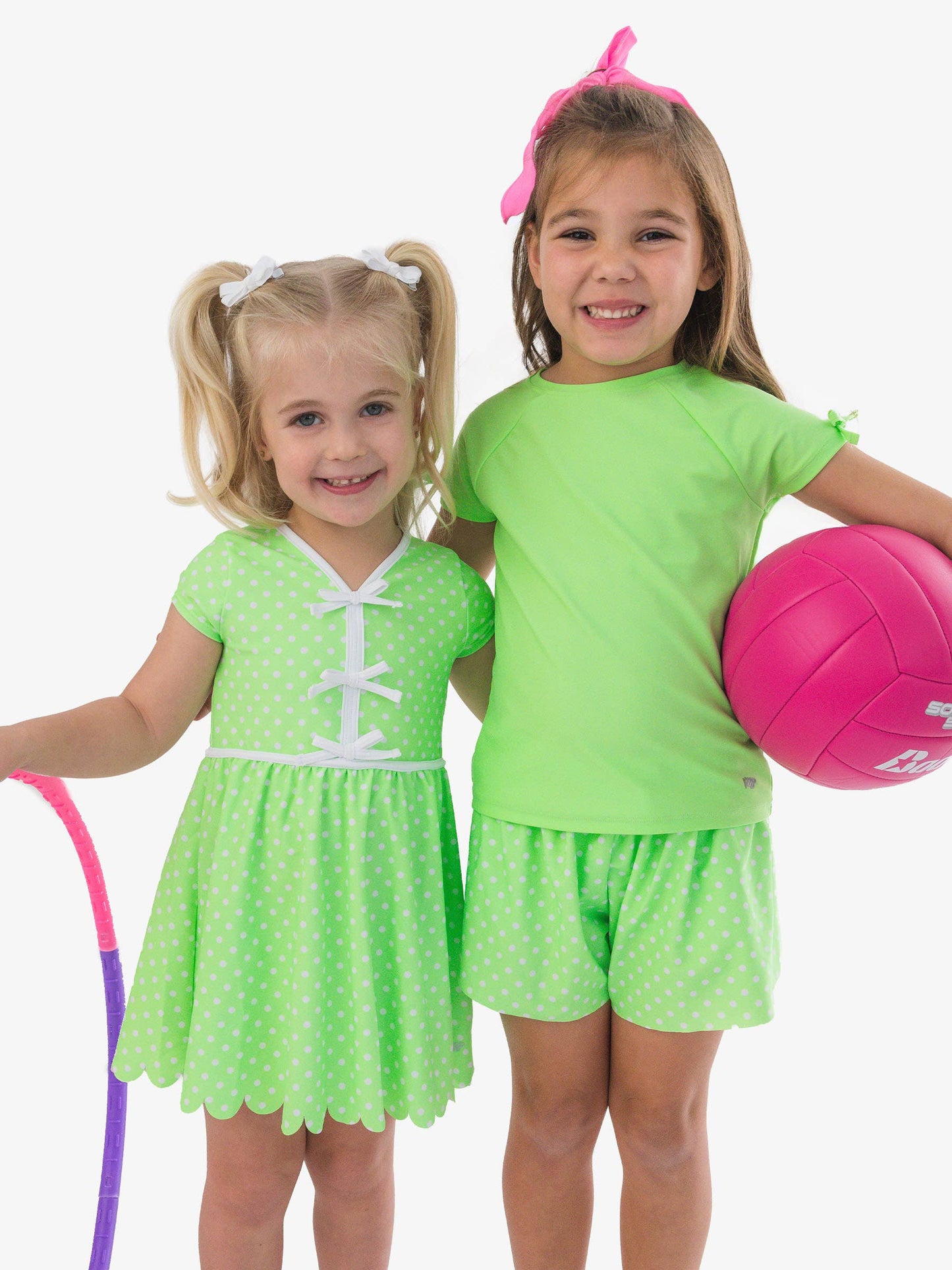 Polka Dot Active Butterfly Shorts | GIRLS | Green