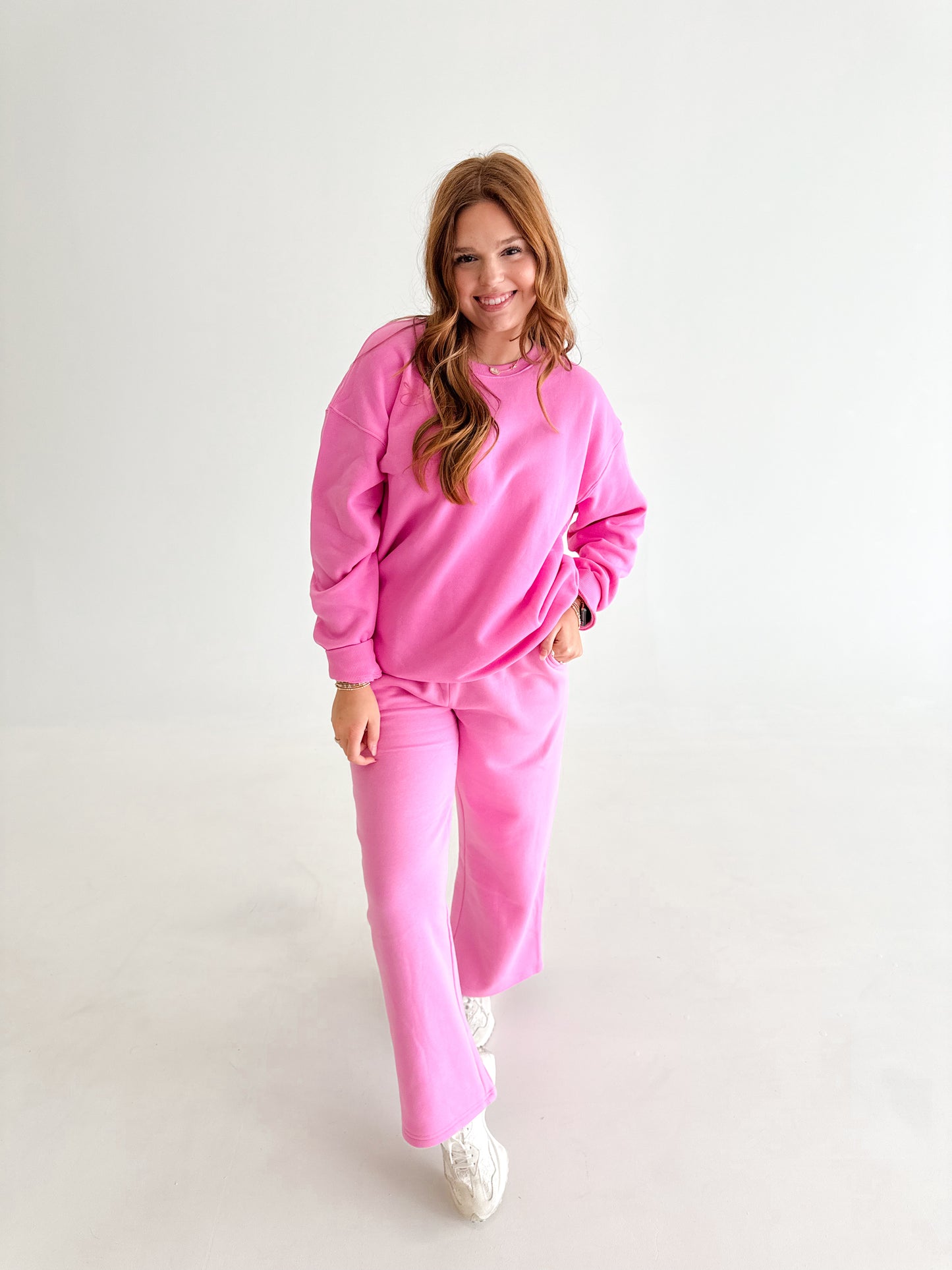 Soft Romance Sweat Set | Candy Pink