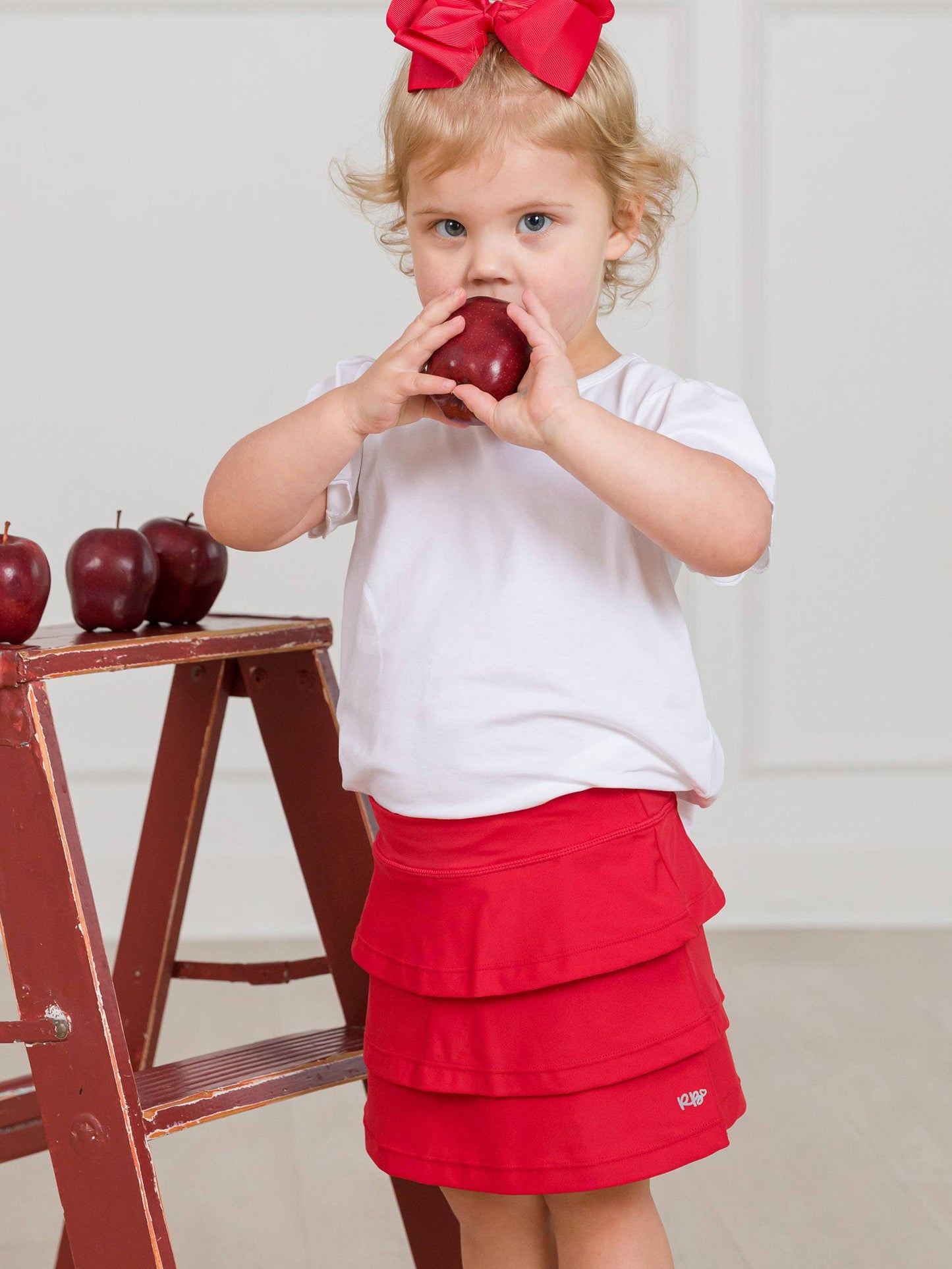 Tiered Active Skort | GIRLS | Red