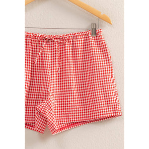 Spring Picnic Shorts-Red