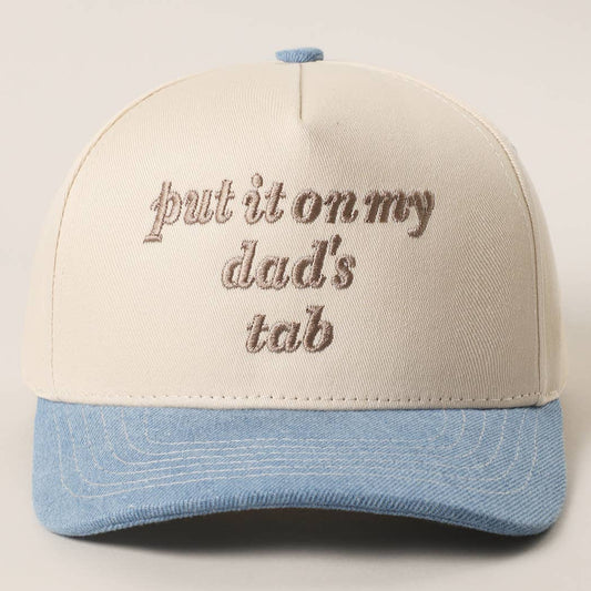 Put it on my dad's tab Hat | KIDS | Light Denim