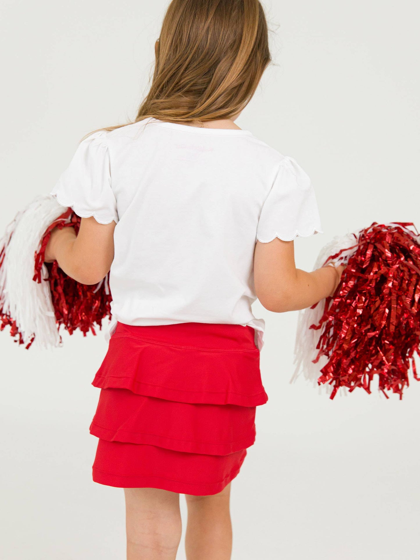 Tiered Active Skort | GIRLS | Red