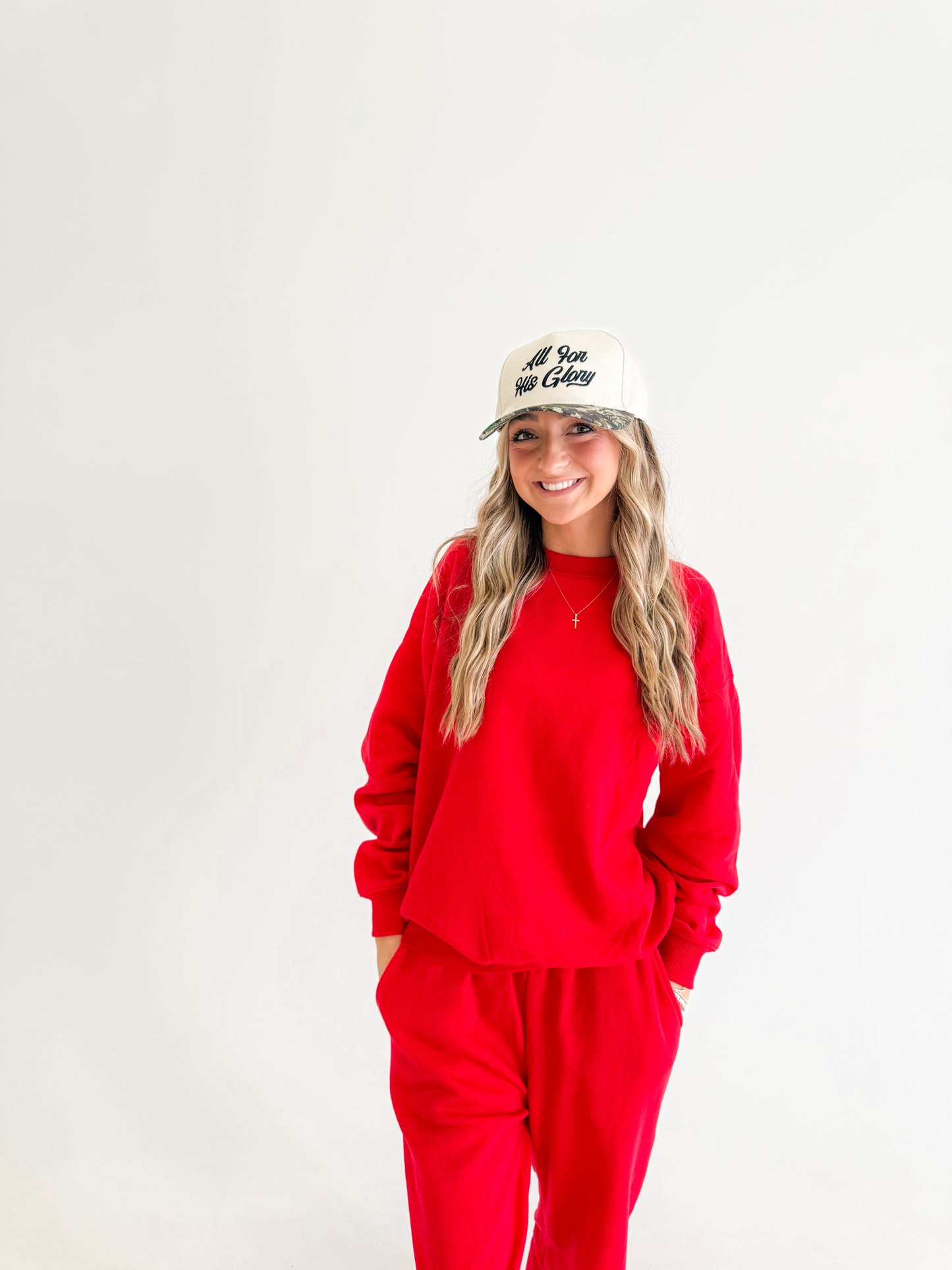 Soft Romance Sweat Set | Ruby Red