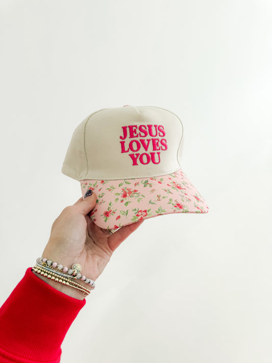 Jesus Loves You Hat | Floral