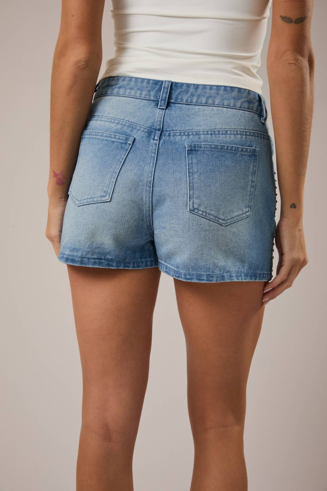 Miss Americana Studded Denim Mini Skort