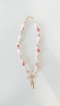 Load image into Gallery viewer, Floral Gold Bow Scarf Necklace
