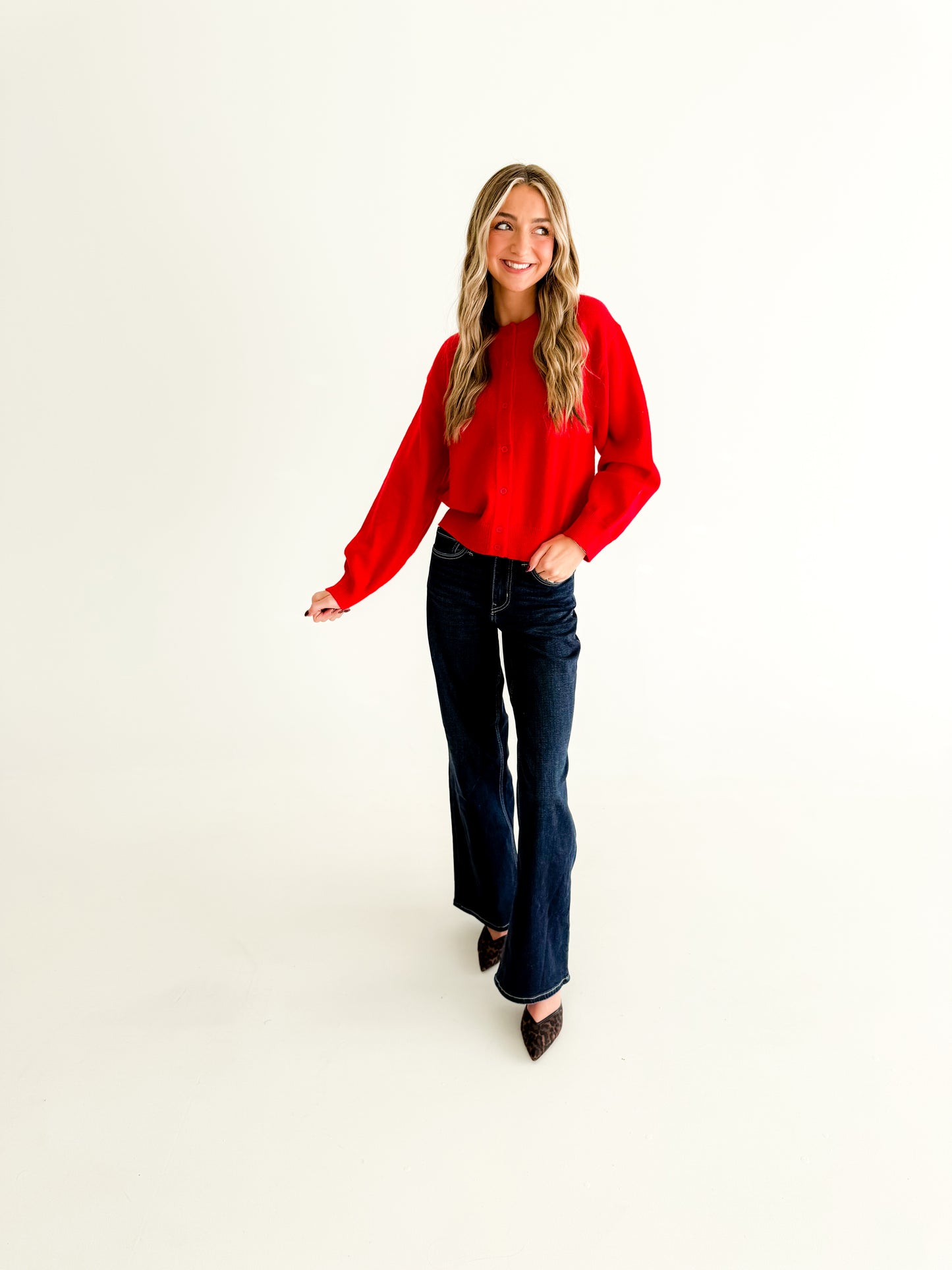 On Cloud 9 Cardi | Red