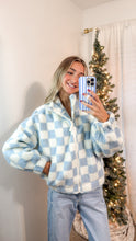 Load image into Gallery viewer, Winter Blues Checkered Jacket
