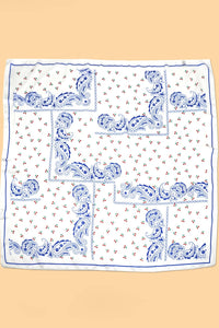 Blue Cherry Bandana Scarf