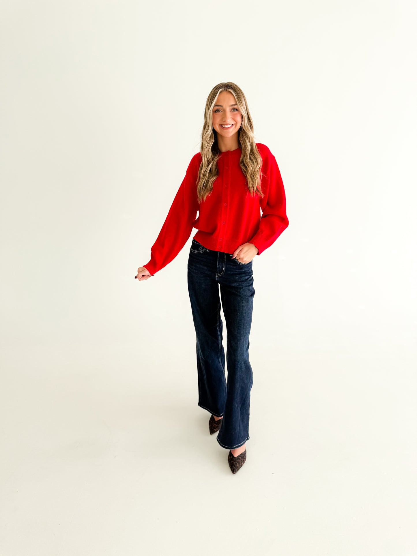 On Cloud 9 Cardi | Red