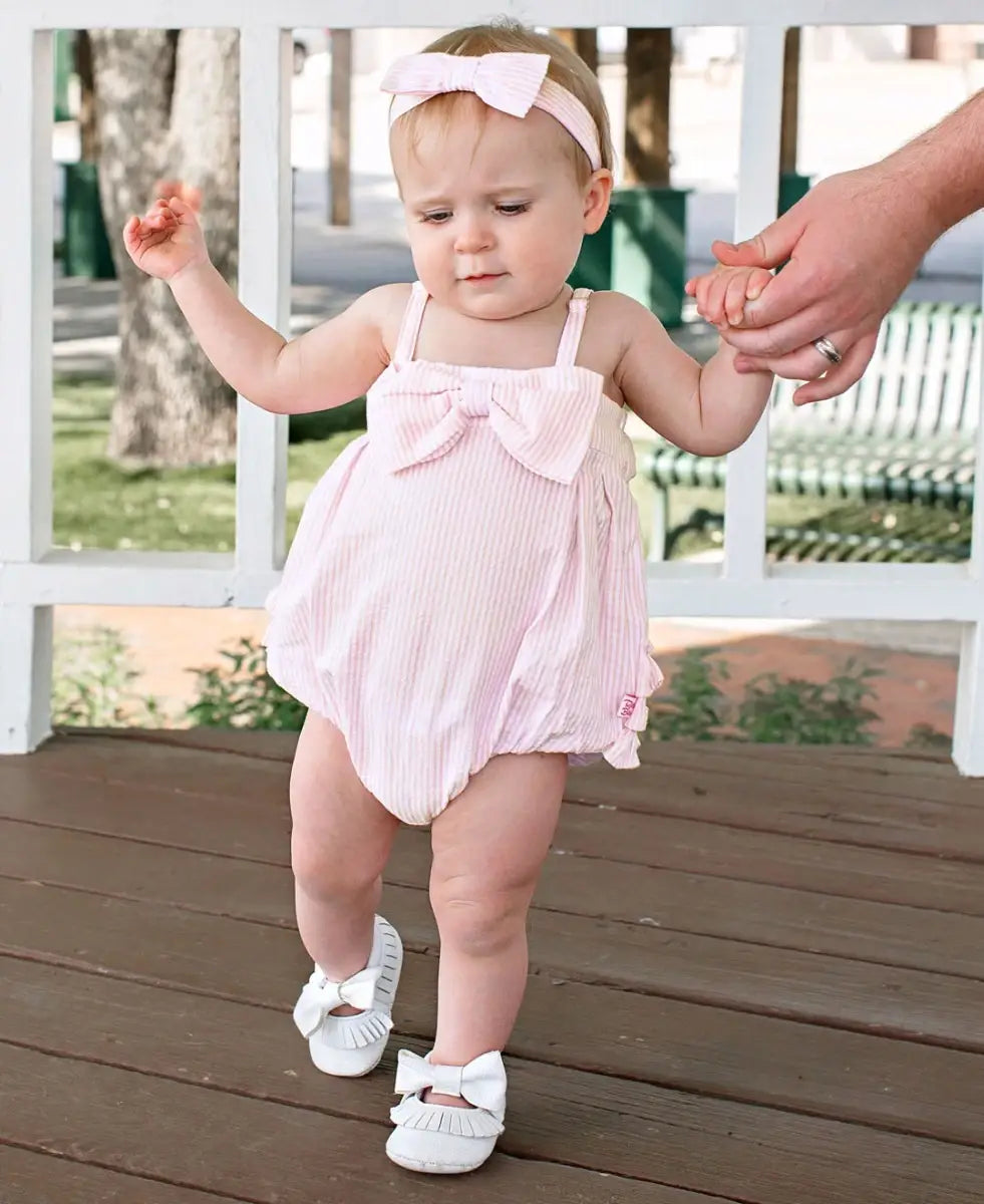 Seersucker Bow Romper