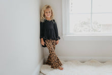 Load image into Gallery viewer, Leopard Double Denim Ruffle Pant
