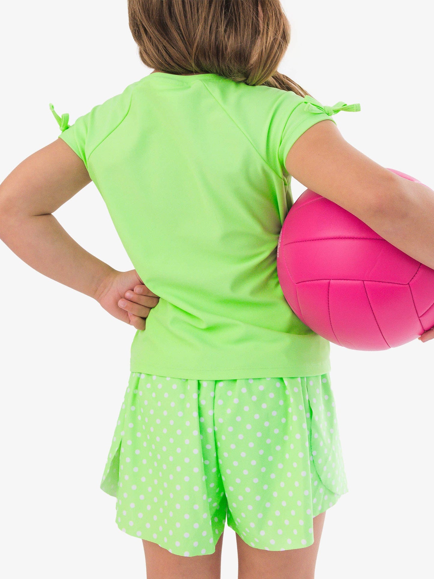 Polka Dot Active Butterfly Shorts | GIRLS | Green