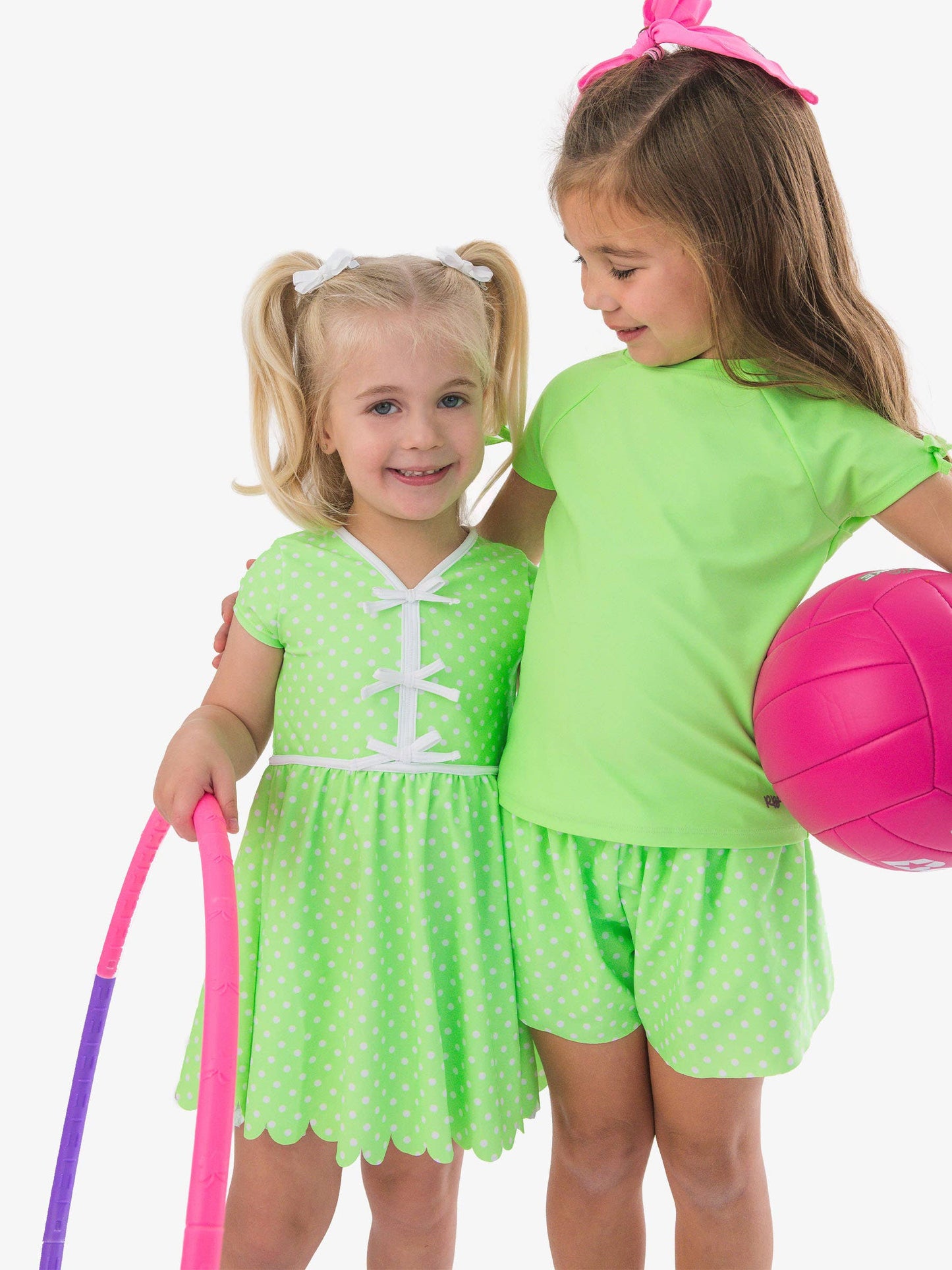 Polka Dot Active Butterfly Shorts | GIRLS | Green