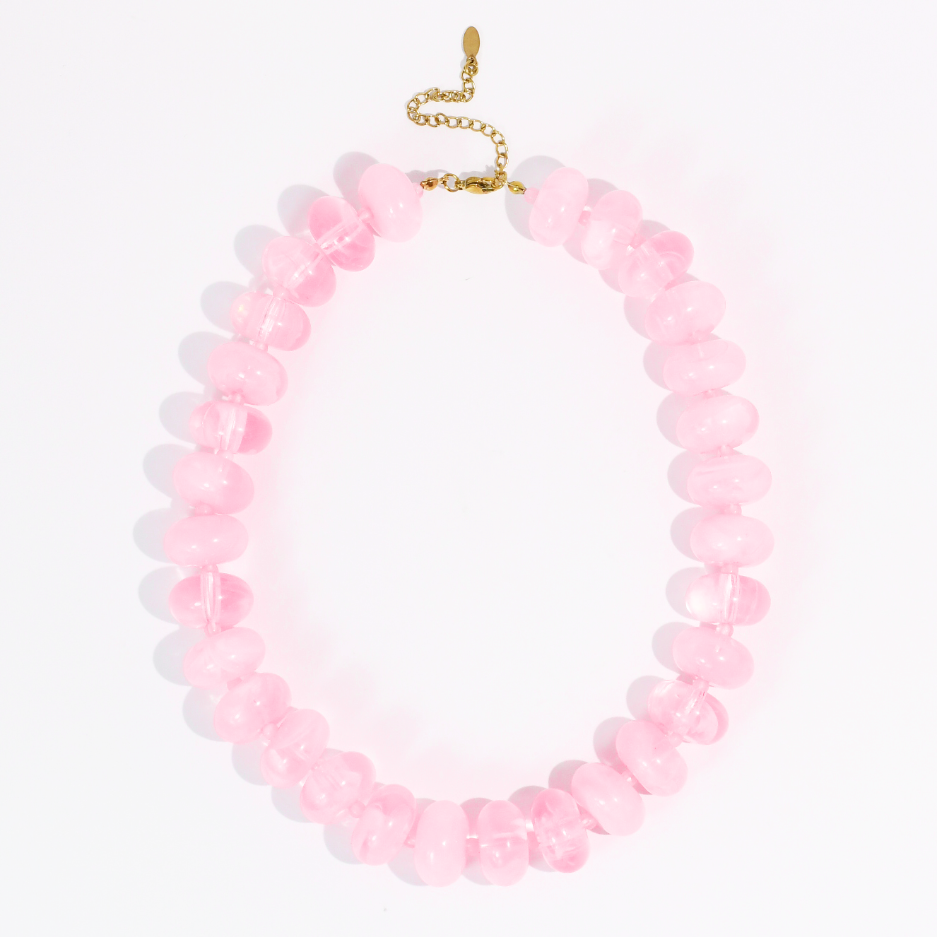 Sugar Bead Light Pink Necklace