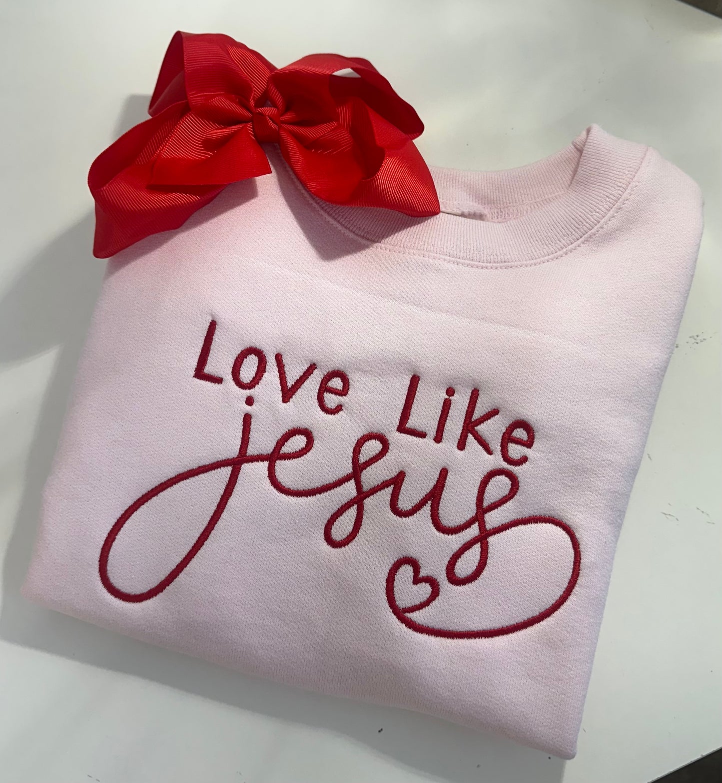 Love Like Jesus Embroidered Crew | Kids