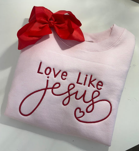 Love Like Jesus Embroidered Crew | Kids
