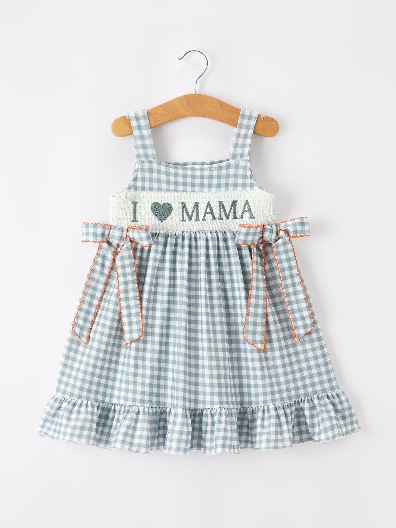 “I ❤ MAMA”  Plaid Smocked Dress | GIRLS