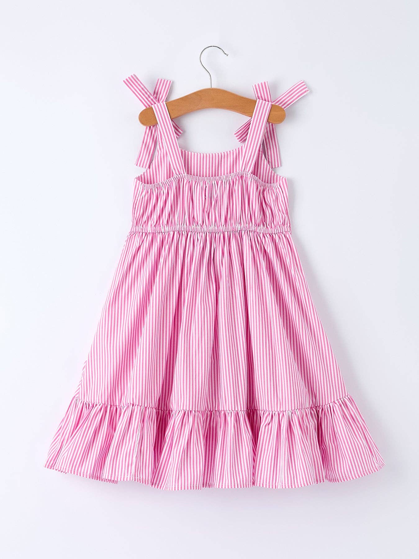 Pink Summer Stripe Ruffle Dress | GIRLS
